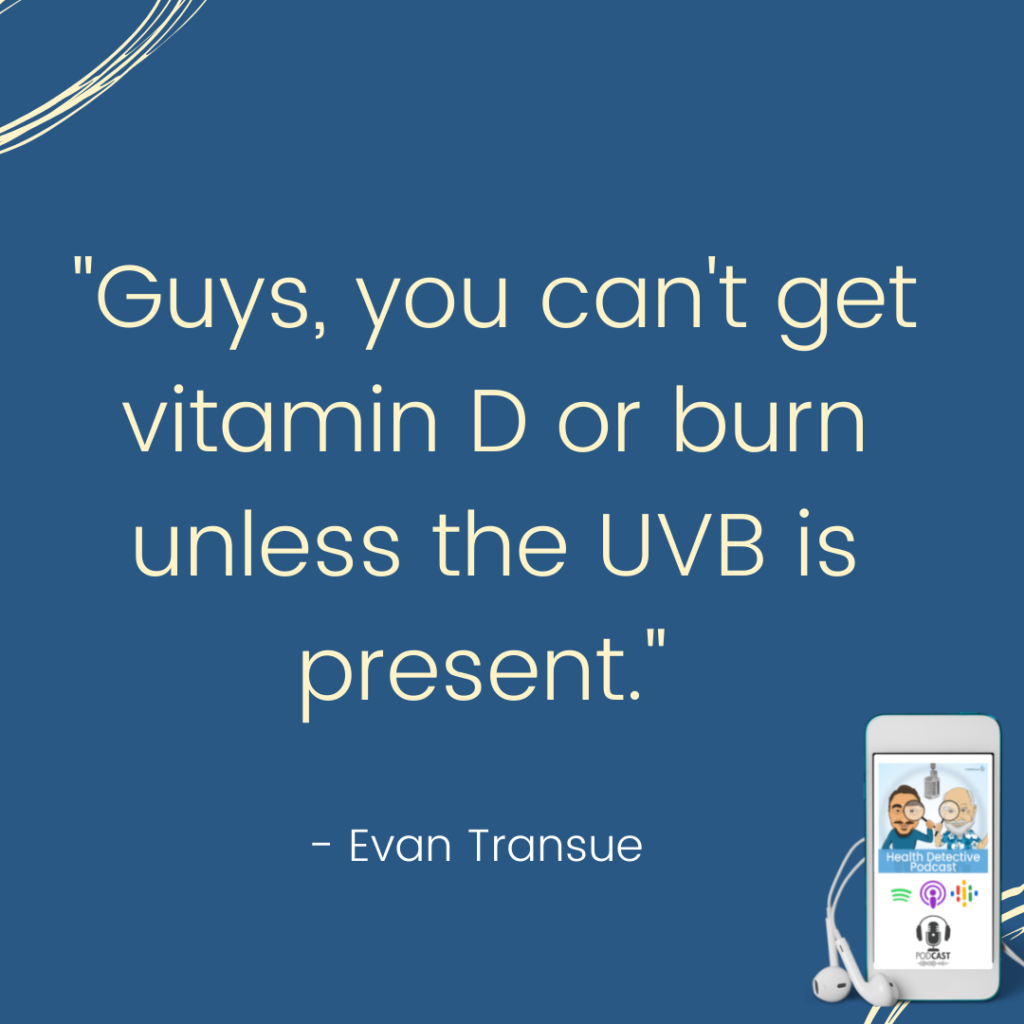 NO TAN OR VIT D W/O UVB, The Health Detective Podcast, Evan Transue