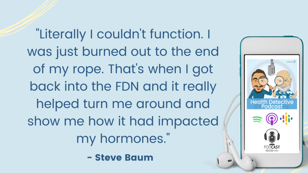 FDN TURNED MY HEALTH AROUND, The Health Detective Podcast, Steve Baum