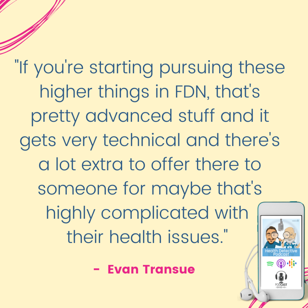 FDN HELPS WITH COMPLICATED HEALTH ISSUES, The Health Detective Podcast, Evan Transue