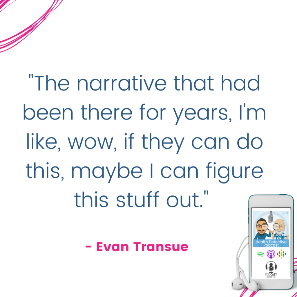 CHANGED MY MIND'S NARATIVE, The Health Detective Podcast, Evan Transue