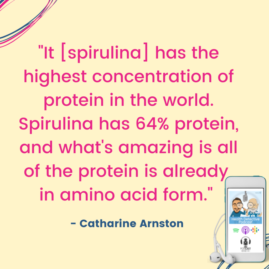 ALGAE SUPERFOOD, SPIRULINA HAS THE HIGHEST CONCENTRATION OF PROTEIN IN THE WORLD, 64% PROTEIN, IN AMINO ACID FORM, FDNthrive, Health Detective Podcast