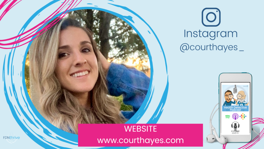 WHERE TO FIND COURTNEY HAYES, FDNthrive, Health Detective Podccast